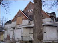 Boarded up house, Flint, MI